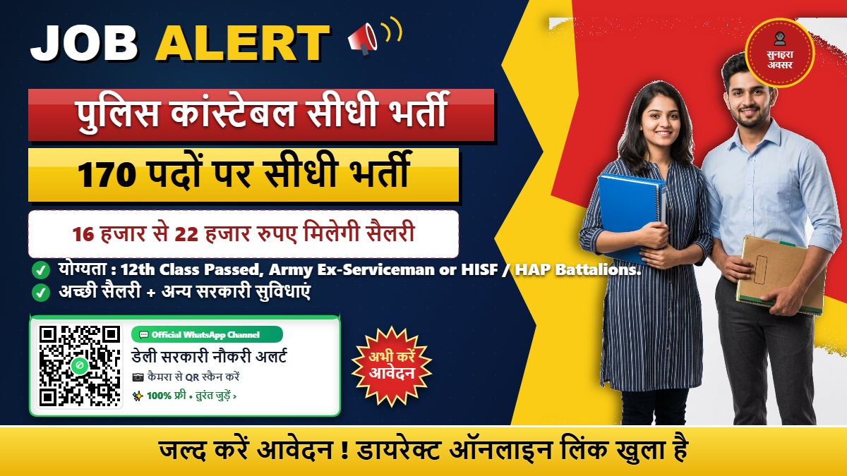 Haryana Police 170 SPO Vacancy Offline Form